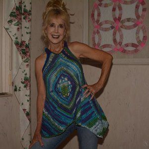 Hand crochet beach cover up